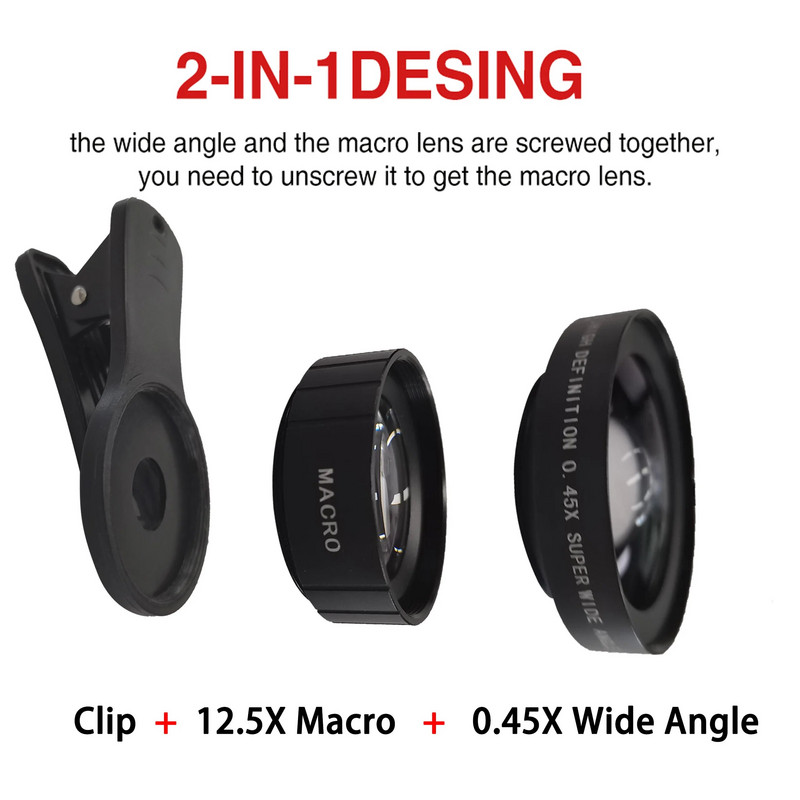Makró objektív 4K HD professzionális fényképezés telefon kamera lencse szempillákhoz gyémánt ékszer 30X makró objektív okostelefon objektívhez