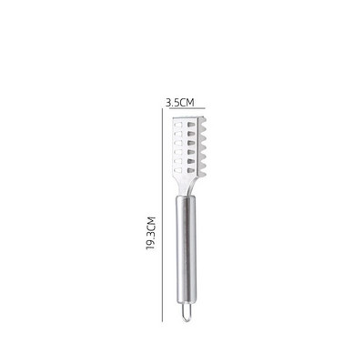 Žuvų pleiskanų valiklis žuvų pleiskanų šepetėlis su nerūdijančio plieno žuvų svarstyklėmis - valymo šepetėlis grandiklis virtuvės žuvų valymo jūros gėrybių įrankis