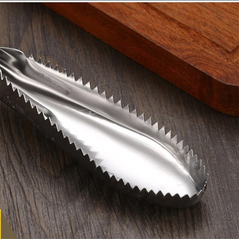 Žuvų pleiskanų valiklis žuvų pleiskanų šepetėlis su nerūdijančio plieno žuvų svarstyklėmis - valymo šepetėlis grandiklis virtuvės žuvų valymo jūros gėrybių įrankis