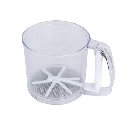 Plastično sito za brašno za trešenje ruku Kuhinjski filter za brašno Alat za pečenje Ručna šalica Prijenosno sito za brašno