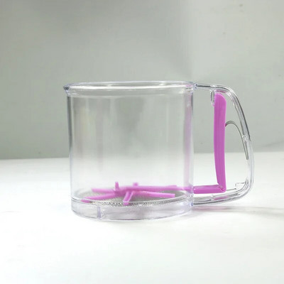 Plastično sito za brašno za trešenje ruku Kuhinjski filter za brašno Alat za pečenje Ručna šalica Prijenosno sito za brašno