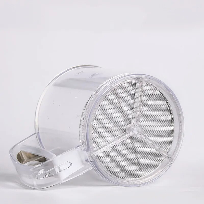 Plastično sito za brašno za trešenje ruku Kuhinjski filter za brašno Alat za pečenje Ručna šalica Prijenosno sito za brašno