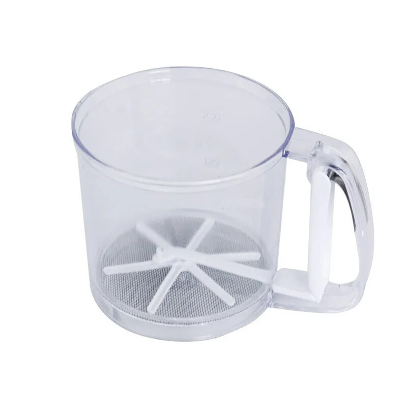 Plastično sito za brašno za trešenje ruku Kuhinjski filter za brašno Alat za pečenje Ručna šalica Prijenosno sito za brašno