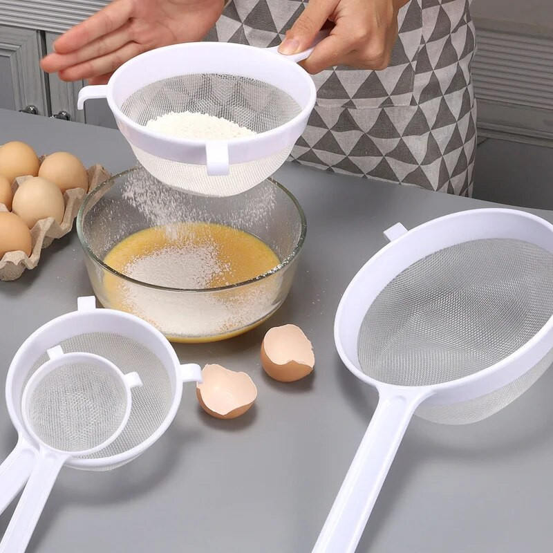 Rankinis miltų sietelis Maisto klasės medžiaga Smulkaus tinklelio sietelis Arbatos sultys Miltų filtro sietelis Namų virtuvės priedai Kepimo įrankiai