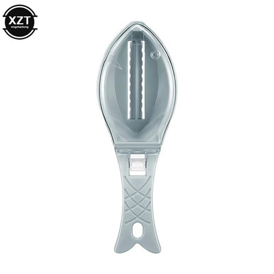 1kom Riblje ljuske Ribelica Strugalica Alat za čišćenje ribe Uređaj za struganje ljuskica s poklopcem Kućna kuhinja Alat za kuhanje ribe Kuhinjski alat