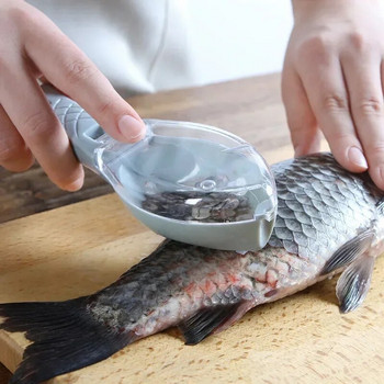 Средство за премахване на рибени люспи Четка за рибена кожа Бързо премахване Скрепер Ренде Инструмент Fish Scaleer Нож за риболов Инструменти за почистване Кухненски аксесоари