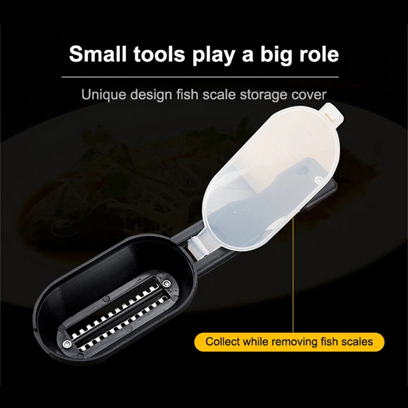 Žuvies valymo įrankiai Žuvų svarstyklės Odos valiklis Skaldyklė ir peilis Virtuvės prietaisai Moliuskų atidarytuvas Žuvų žvynai Grandiklis