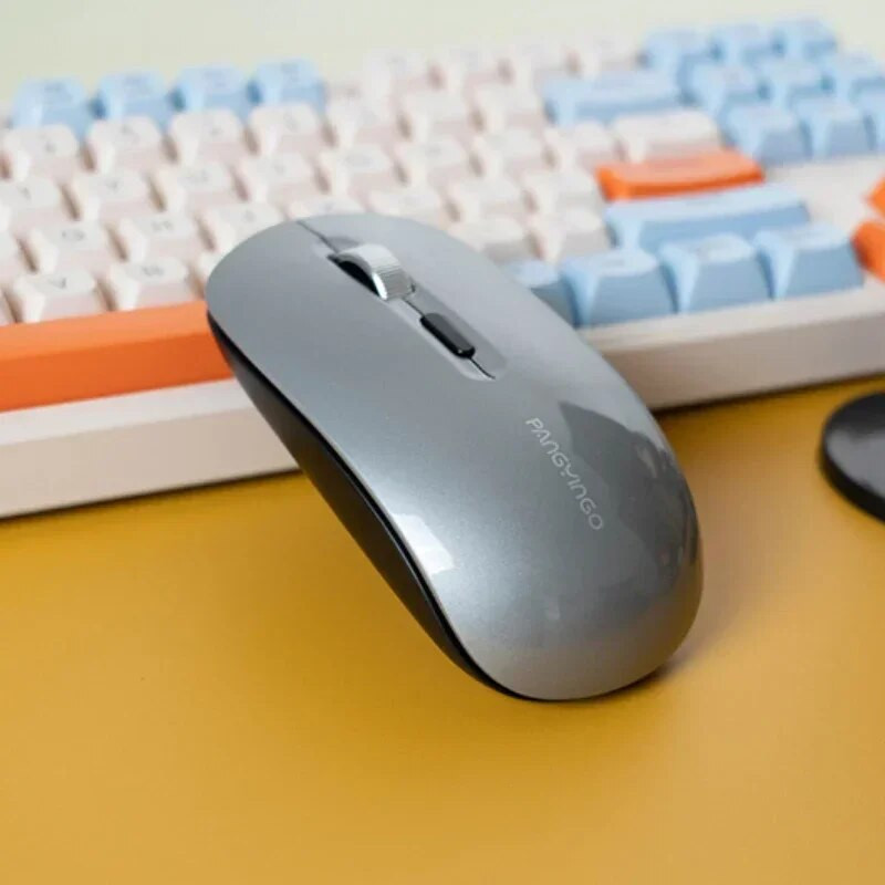 F107 įkraunama belaidė pelė 2.4G jungtis kompiuteriui, nešiojamam kompiuteriui