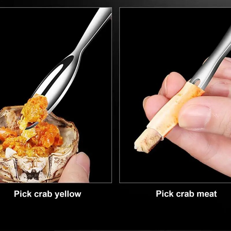 304 nerūdijančio plieno krabų formos štampuoto liejimo greitas vėžiagyvių omaras krekingo jūros gėrybių įrankiai gnybtų adatų šakių kirtikliai