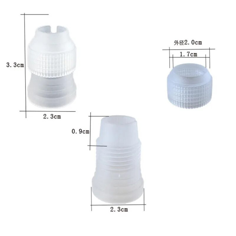 3 vnt. / rinkinys Silikoniniai konditerijos maišelių antgaliai „pasidaryk pats“ pyrago glazūra Grietinėlė Tortų dekoravimo įrankiai Daugkartinio naudojimo konditerinių maišelių antgalių rinkinys