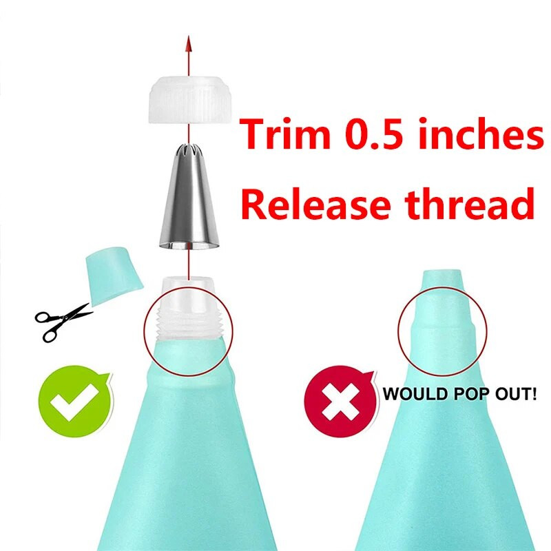 NAUJAS Vienkartinis konditerijos maišelis Maisto glazūra Kremo antgalis Fondant Tortų dekoravimas Tešlos patarimai Įrankiai Maži dideli tortų įrankiai