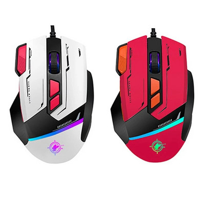 Mouse mecanic pentru jocuri cu programare macro GD002 nou cu fir RGB Luminos cu 8 taste Design ergonomic personalizat Punct de conectare Mouse Mecha