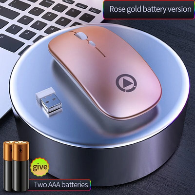 Nauja A2 trijų režimų belaidžio įkrovimo „Bluetooth“ pelė Spalvinga šviesos nutildymas Tinka kompiuterio priedams Nešiojamojo kompiuterio planšetinio kompiuterio biuras