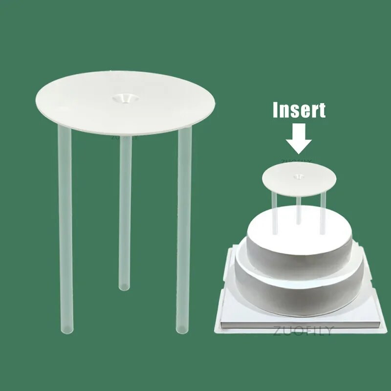 3 vnt. 12/16/20 cm tortų lentos Daugiasluoksnis tortų stovų atraminis rėmas su 9 tortų kaiščių strypais, skirtų pakopiniams tortams statyti