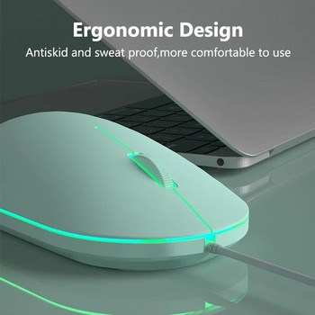 Ενσύρματο ποντίκι παιχνιδιών USB 1000DPI Ποντίκι Gamer για PC Gamer Φορητός υπολογιστής Οπίσθιος φωτισμός Ergonomic Magic Gaming Mause Slient Mouse