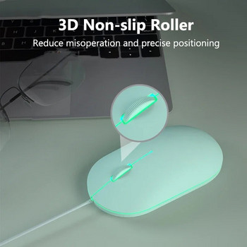 Ενσύρματο ποντίκι παιχνιδιών USB 1000DPI Ποντίκι Gamer για PC Gamer Φορητός υπολογιστής Οπίσθιος φωτισμός Ergonomic Magic Gaming Mause Slient Mouse