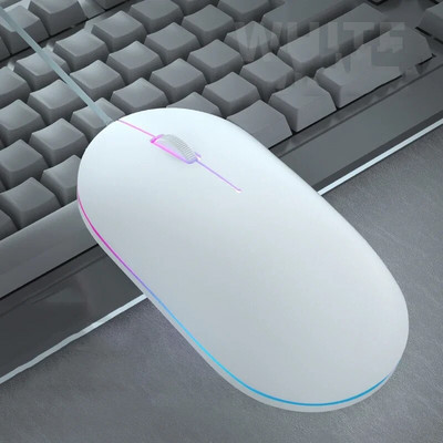 USB laidinė žaidimų pelė 1000 DPI pelė žaidimų pelė, skirta kompiuteriniams žaidėjams nešiojamam kompiuteriui, apšvietimas Ergonomiška magija žaidimų pelė Mause Slient pelė