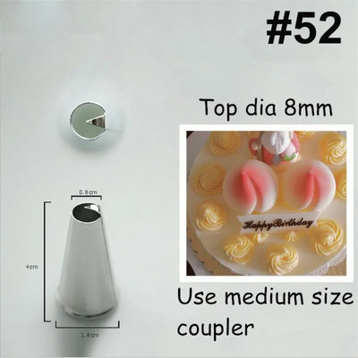 Metaliniai kreminiai purkštukai Tortų dekoravimo įrankiai Nerūdijančio plieno glazūra vamzdžių antgalių antgaliai Nauji torto fondant dekoro kepimo įrankiai