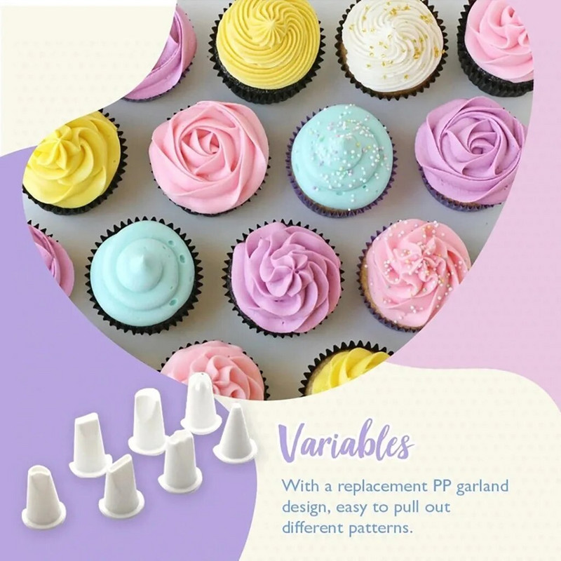 8 vnt./rinkinys Glazūrinis rašiklis tortų kremas dekoravimo įrankiai purkštukai rinkinys švirkštas glazūra vamzdeliai pistoletas bandelės kepiniai pyragaičiai desertų dekoratoriai 2021 m.