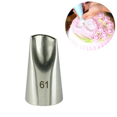 3 tk suure suurusega roostevabast terasest roosiõieline kreemtoru toruotsikud kookide küpsetamiseks kaunistuseks koogi kaunistamiseks #61 #128 #123