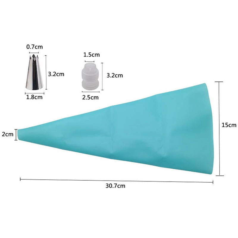 8/26 bucăți/set pungă de patiserie din silicon Accesorii de bucătărie pentru glazură, cremă, pungă de patiserie cu 6 seturi de duze, instrumente pentru decorarea prăjiturii