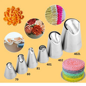 3 vnt. vamzdžių antgaliai pyragams Fondantas Dekoravimo tešlos glazūros patarimai Kepimo įrankiai Sukurkite chrizantemų pušies riešutų žiedlapius