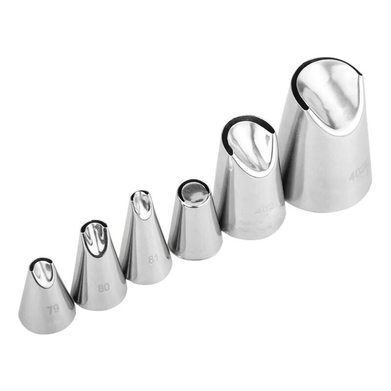 3 vnt. vamzdžių antgaliai pyragams Fondantas Dekoravimo tešlos glazūros patarimai Kepimo įrankiai Sukurkite chrizantemų pušies riešutų žiedlapius