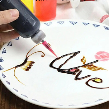 1/2/3PCS Bottle Painting Squeeze Bottles със 7 дюзи Cake Decor Печене на сладкиши 50ML Бутилка Инструменти за рисуване Jam Pot Cake Tools