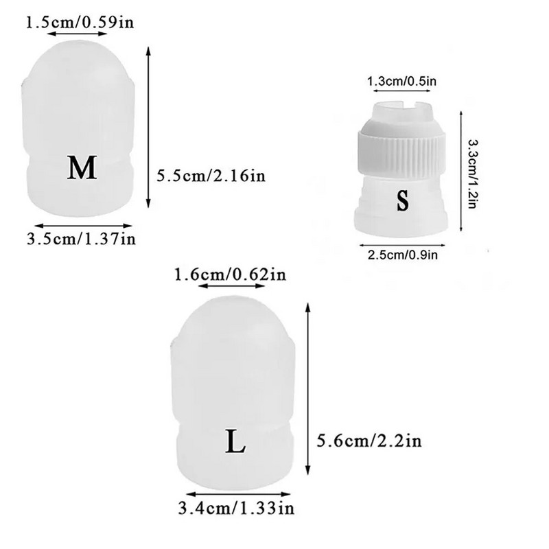 1 vnt. pyrago konditerijos antgalis, keitiklis, kepimo reikmenų kremas, gniuždymo, suspaudimo adapteris.