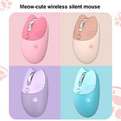 M3 belaidė „Bluetooth“ + 2,4 g pelė mergaitė mielas animacinis nešiojamasis kompiuteris biuro nešiojamasis belaidis „Bluetooth“ dviejų režimų pelė tyli ir tyli