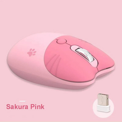 M3 belaidė „Bluetooth“ + 2,4 g pelė mergaitė mielas animacinis nešiojamasis kompiuteris biuro nešiojamasis belaidis „Bluetooth“ dviejų režimų pelė tyli ir tyli