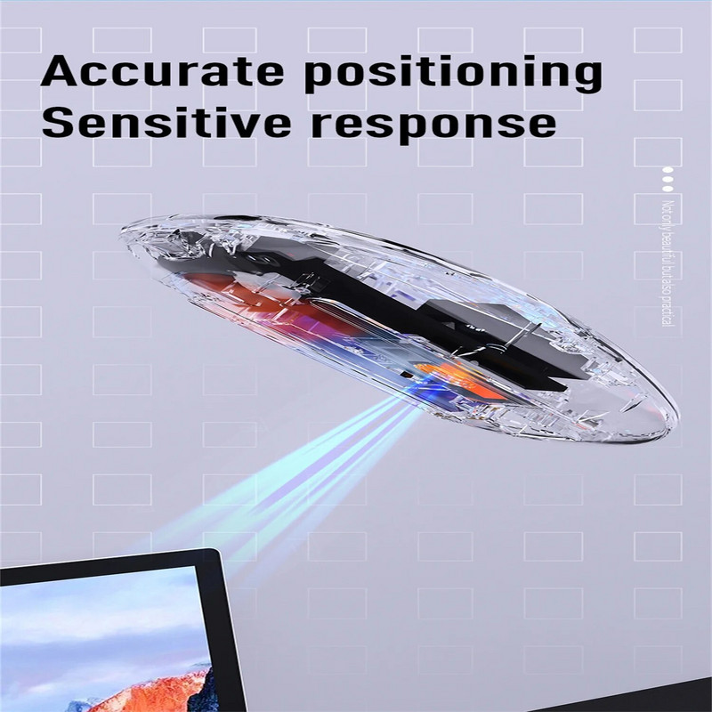 Nauja skaidri belaidė trijų režimų „Bluetooth“ šviesą skleidžianti pelė rodo galingą optinę pelę, tinkančią namų biurui ir žaidimams