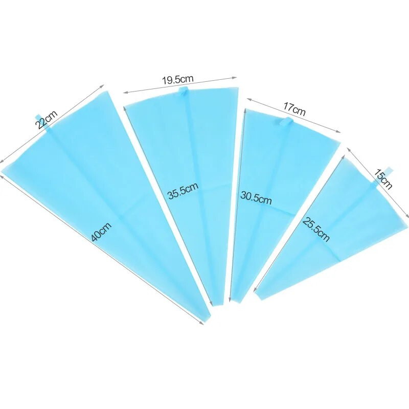 15/17/19/22cm Virtuvės dalykėliai Kremas konditerinis maišelis Minkštas silikoninis glazūra Vamzdžių maišeliai Kepimo priedai, skirti namų gimtadienio torto dekoravimui