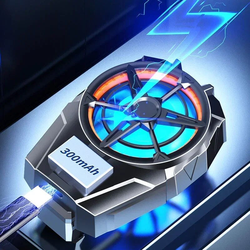 X52 telefono aušinimo ventiliatorius įkraunamas akumuliatorius tylus aušintuvas Trijų greičių reguliuojamas mobiliojo telefono ventiliatorius žaidimų radiatorius