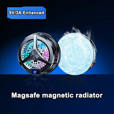 Mobiliojo telefono išorinis aušintuvas puslaidininkinis magnetinis ventiliatorius su belaidžiu įkrovimu Magsafe PUBG Machine planšetinis kompiuteris Radiatoriaus aušinimas