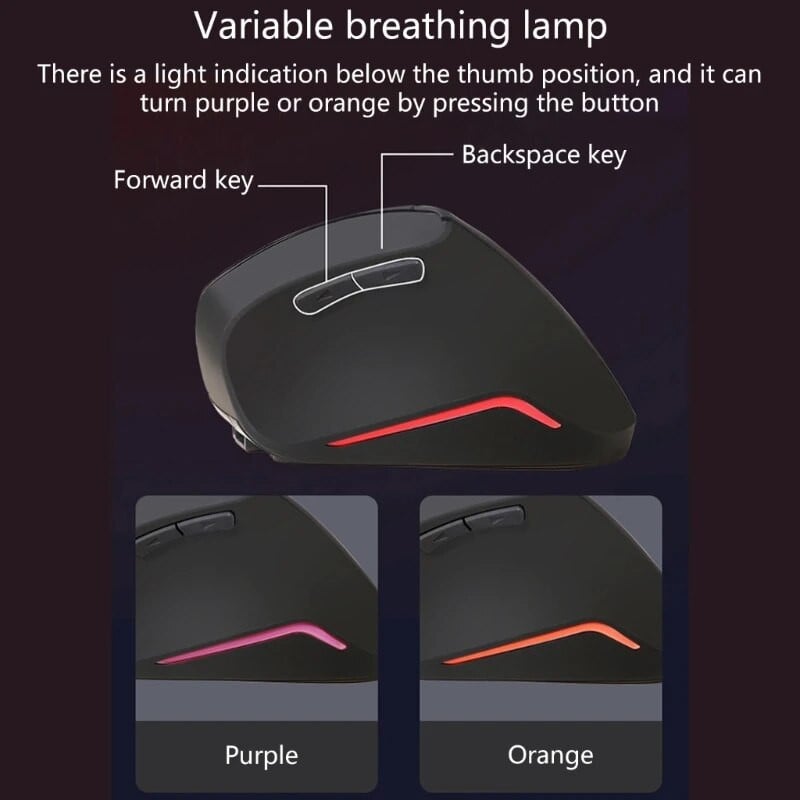 Pelė Vertikali pelė 1200 1600 DPI Ergonomiški optiniai mygtukai Mouse Drop Pristatymas