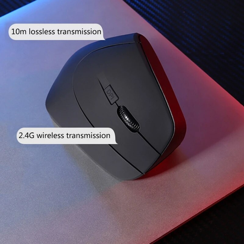 Pelė Vertikali pelė 1200 1600 DPI Ergonomiški optiniai mygtukai Mouse Drop Pristatymas