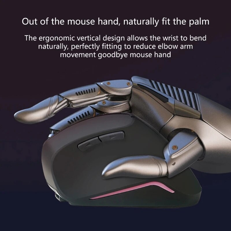 Pelė Vertikali pelė 1200 1600 DPI Ergonomiški optiniai mygtukai Mouse Drop Pristatymas