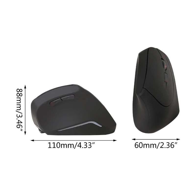 Pelė Vertikali pelė 1200 1600 DPI Ergonomiški optiniai mygtukai Mouse Drop Pristatymas