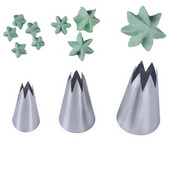 3 τμχ Open Star Cupcake Cookie Icing Piping Nozzles Κέικ Συμβουλές ζαχαροπλαστικής Tube Cream Nozzles Εργαλεία διακόσμησης κέικ σπιτιού #1M#612#613