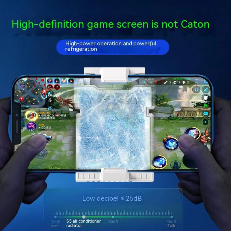 Puslaidininkinis mobiliojo telefono radiatorius oro kondicionierius aušintuvas Didelio ploto žaidimų aušinimo ventiliatoriaus aušintuvas, skirtas iPhone Xiaomi Sanxing