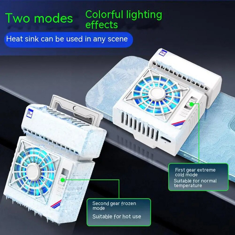 Puslaidininkinis mobiliojo telefono radiatorius oro kondicionierius aušintuvas Didelio ploto žaidimų aušinimo ventiliatoriaus aušintuvas, skirtas iPhone Xiaomi Sanxing