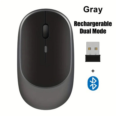 Belaidė žaidimų pelė 2.4G su „Bluetooth“ suderinama belaidė pelė Įkraunama ergonomiška pelė, skirta asmeniniam kompiuteriui nešiojamam kompiuteriui „Macbook ipad“