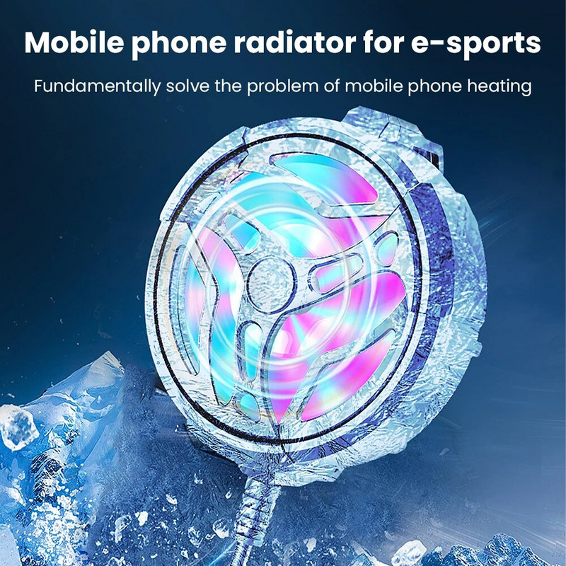 Universal RGB Mini Ventilator de răcire pentru telefon Radiator USB Turbo Hurricane Instrumente de răcire a jocului pentru iPhone Samsung Xiaomi Redmi Huawei Nova