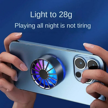 Μαγνητικό κινητό τηλέφωνο Αερόψυκτο ψυγείο για παιχνίδια Χαμηλού θορύβου και γρήγορη απαγωγή θερμότητας Ψύξη με ανεμιστήρα για Xiaomi Iphone