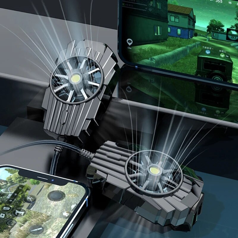 Mini nešiojamasis mobiliojo telefono aušintuvas puslaidininkinis radiatoriaus aušinimo ventiliatorius tylus laikiklis išmaniesiems telefonams