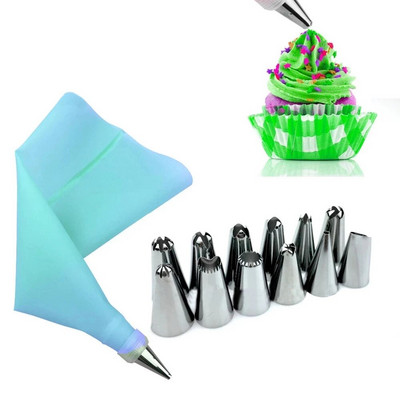 7-51 vnt. Grietinėlės purkštukų rinkinys Tortų dekoravimo įrankiai Glajus vamzdeliai Antgalis Konditeriniai maišeliai Viskas konditerijos kepimui Konditerijos įrankiai