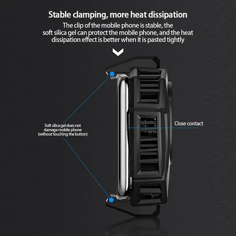 1vnt „Memo“ mobiliojo telefono aušintuvo aušinimo ventiliatoriaus radiatorius, skirtas PUBG telefono aušintuvo sistemai, aušintuvas, skirtas mobiliųjų telefonų planšetiniams kompiuteriams
