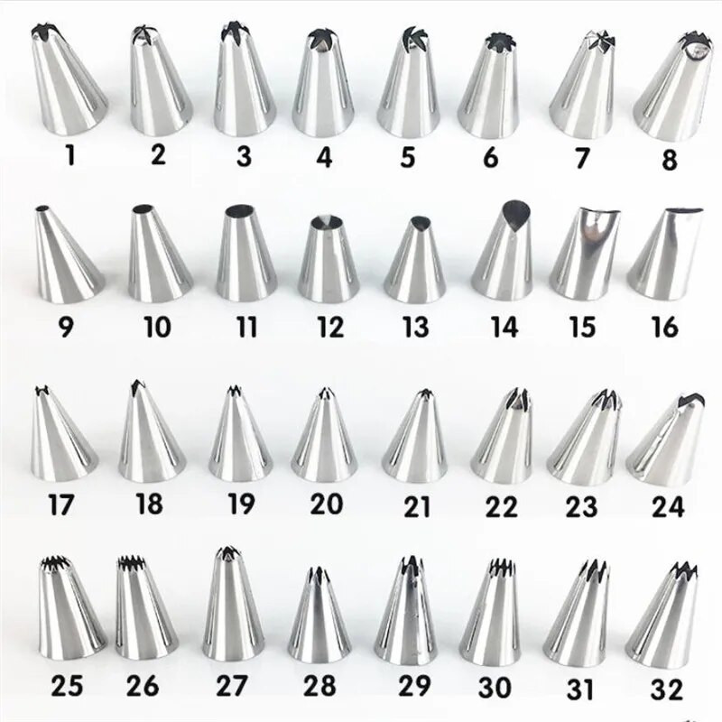 8-50 vnt./rinkinys Silikoninio konditerinio maišelio antgaliai Virtuvė „pasidaryk pats“ 48 apledėjimo vamzdelių antgalis + kreminiai daugkartiniai konditerijos maišeliai Tortų dekoravimo įrankiai