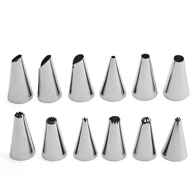 8-50 vnt./rinkinys Silikoninio konditerinio maišelio antgaliai Virtuvė „pasidaryk pats“ 48 apledėjimo vamzdelių antgalis + kreminiai daugkartiniai konditerijos maišeliai Tortų dekoravimo įrankiai
